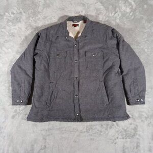 Wolverine Sherpa Lined Coat Women XXL 2XL Gray Pockets Side Straps Outdoor